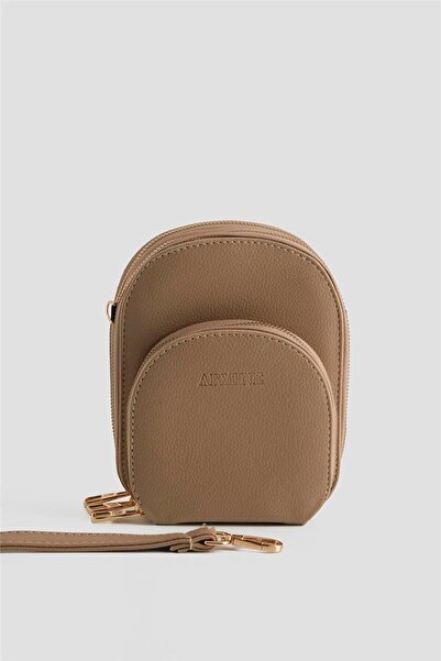 Armine Pia Deri El Çantası 25YD7384 Vizon