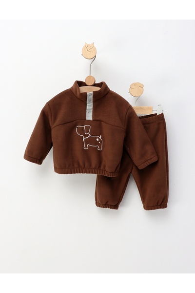 MiniKids Victor dog Fleece thick set, brown