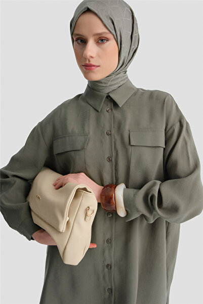 Armine Cepli Modal Tunik Haki