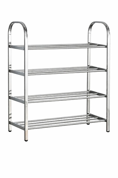 WDA رف أحذية من الفولاذ المقاوم للصدأ بأربعة أرفف، منظم تخزين قابل للطي، بلمس...