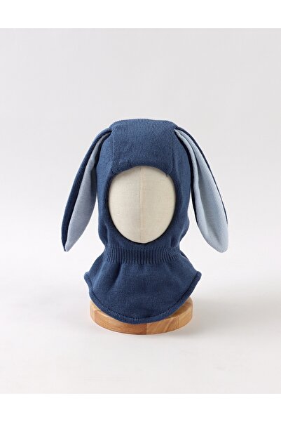 MiniKids Premium balaclava, navy blue bunny