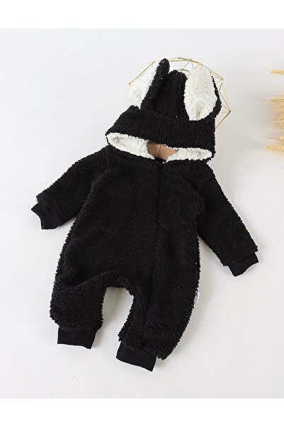 MiniKids Zurly rabbit jumpsuit, black