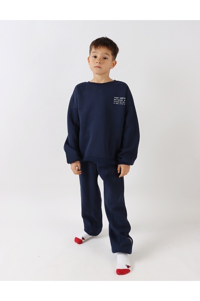 MiniKids Quilted tracksuit, Start Something, navy blue
