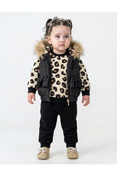 MiniKids Raisa black leopard premium set