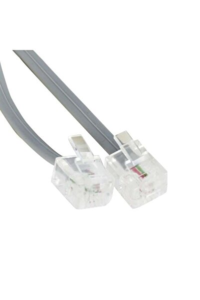 ELEKTROMER سلك هاتف 3 متر مع مقبس 2 سنون