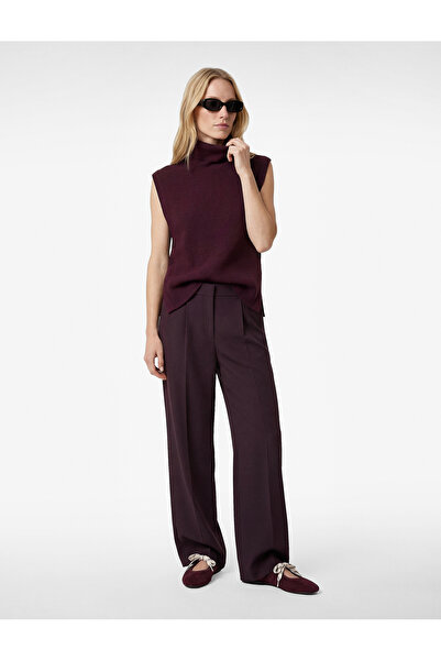 Koton Turtleneck Sweater with Button Closure on the Sides