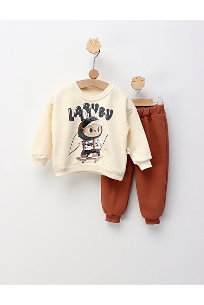 MiniKids La Bubu quilted suit, with brown