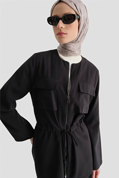Armine Kupra Ceket Takım Siyah