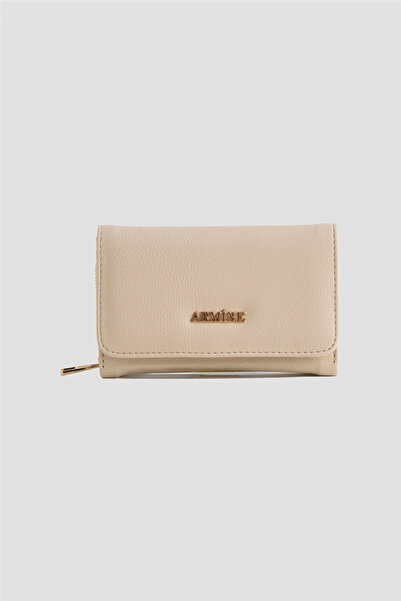Armine Pia Deri Cüzdan 25YD7012 Krem