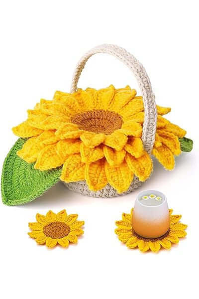 Arabest مجموعة كاملة من لوازم الحياكة اليدوية مع خيوط، وخطافات، وفيديوهات تعل...