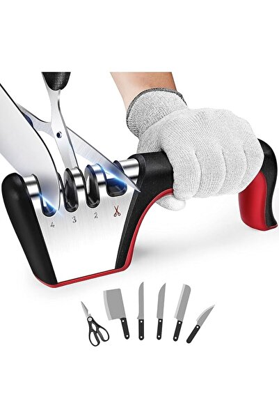 Arabest 4-in-1 Knife Sharpener Kit, 3-Stage Quality Kitchen Knife Accessories...