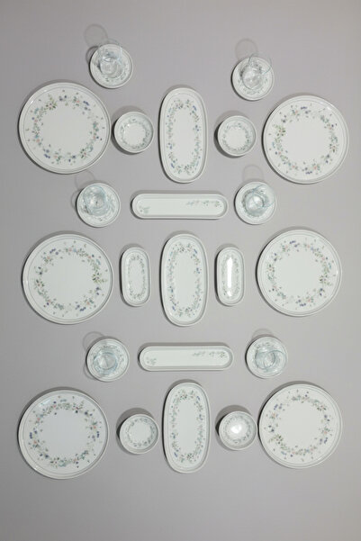 İpek Porselen 6 Kişilik 29 Parça Toledo Porselen Kahvaltı Takımı Garden– Şık ...