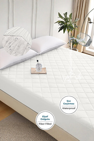 EvienHome Sıvı Su Geçirmez Yatak Koruyucu Alez Full Kenar Lastikli Kapitone Y...