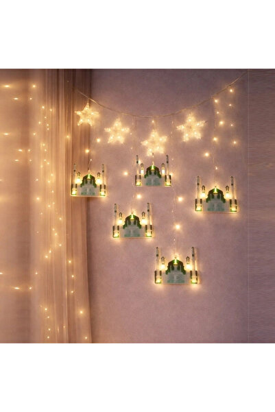Eco Lounge ستارة رمضان LED خضراء على شكل نجمة مع قابس بطول 3 متر