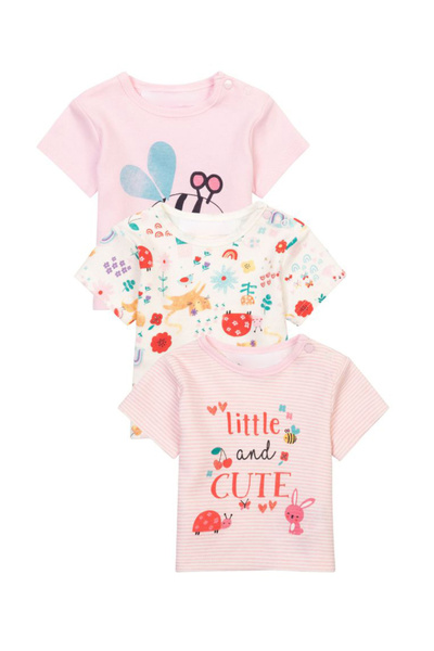 Infancie By Styli Pack of 3 - Girls Bunny Print T-Shirt