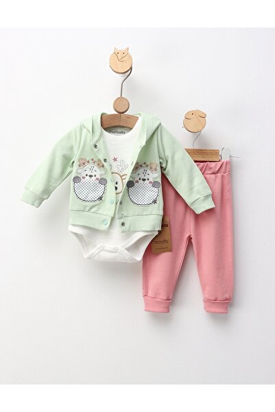 MiniKids 3-piece suit, Loving Deer, green