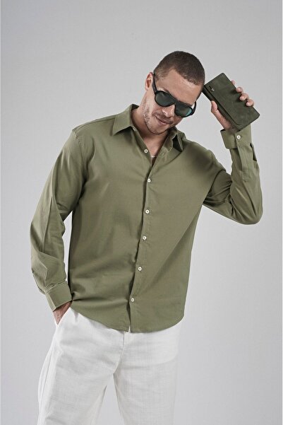 king brich Regular Fit Molded Flexible 100% Cotton Men's Plain Shirt
