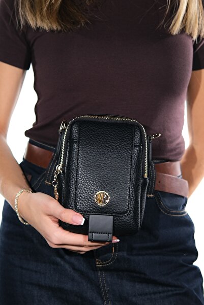 LuviShoes BELENA Черна дамска чанта през рамо Floter