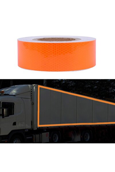 OEM Bandă reflectorizantă flexibilă, portocalie, autoadezivă, 5 cm x 1 m, rez...