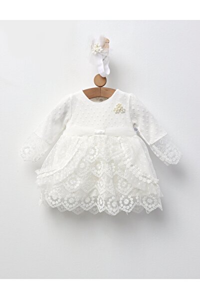 MiniKids Dress with headband, Thea, white