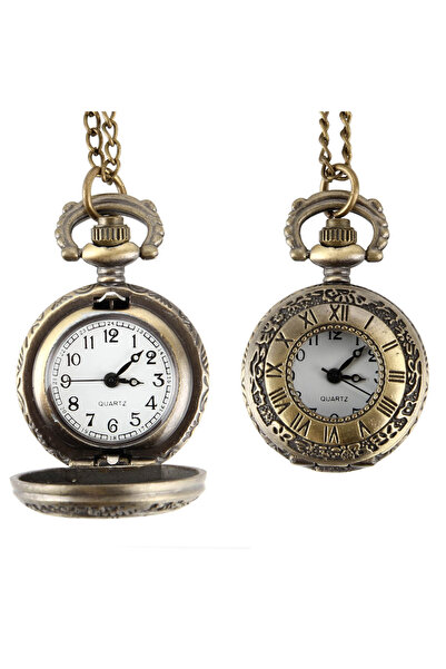 Choice ساعة أنيقة بتصميم كلاسيكي من سبيكة نحاسية، تعرض الوقت المزدوج، مع سلسل...