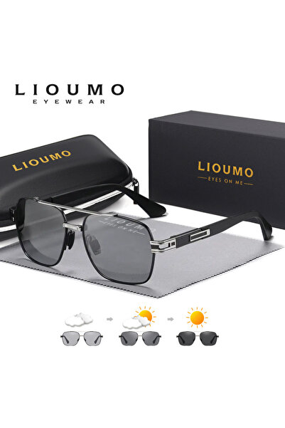 Choice1 Photochromic Black Silver-BS LIOUMO Top Quality Men's Sunglasses Pola...