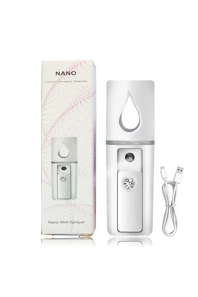 Choice1 بخاخ رذاذ الوجه نانو أبيض محمول مع مرآة، بخاخ رذاذ بارد صغير للعناية ...