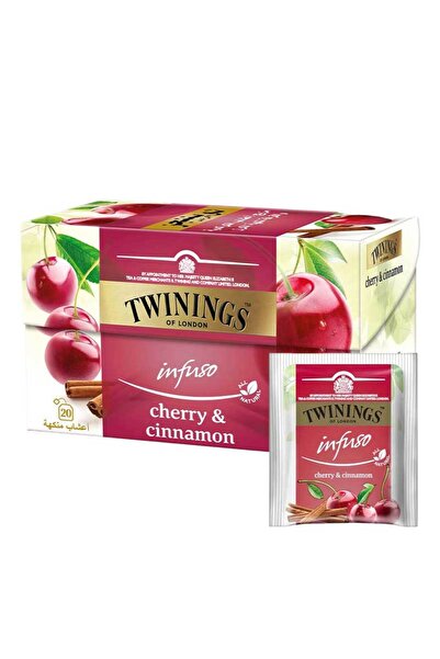 Twinings أكياس شاي أعشاب إنفوسو بالكرز الأسود والقرفة الدافئة (20 كيس)