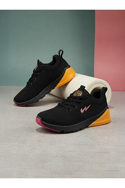 Campus حذاء رياضي للأطفال أسود دانتيل شبكي