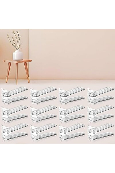 Arabest منظم أحذية مكون من 12 قطعة للخزانة، منظم رفوف أحذية موفر للمساحة