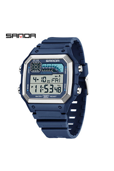 Choice4 ساعة AII Blue SANDA الرياضية الرجالية الكاجوال خفيف مربعة الشكل كلاسي...