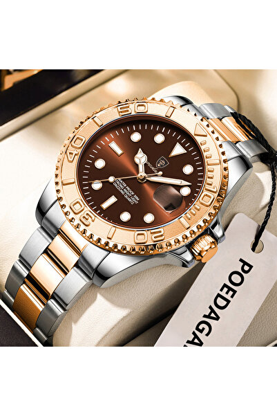 Choice3 680 Rose Gold Brown Original Luxury Man Wristwatch Waterproof Luminou...