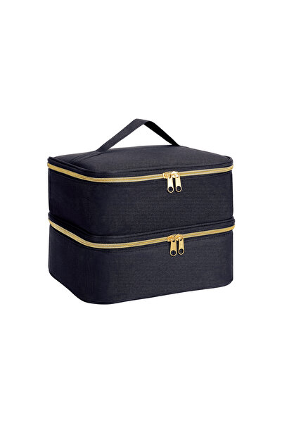 Choice3 Black Nail Polish Organizer Handheld Double Layer CosmeticOrganizer T...