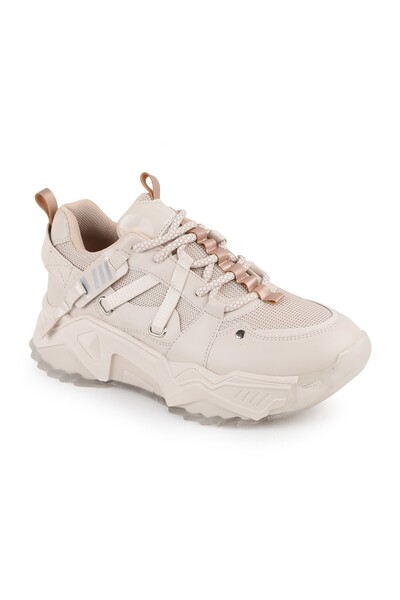 LBR Libero L083.65160 Beige Rose Genuine Leather Women's Sneaker High-Sole Co...