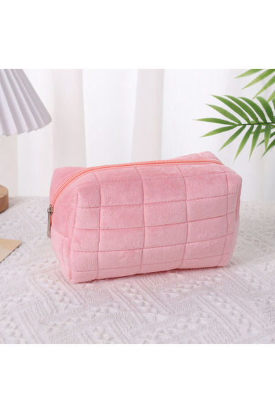 Choice1 حقيبة مكياج وردية اللون، وحقيبة تخزين للوسائد، بتصميم فاخر حقيبة تخزي...