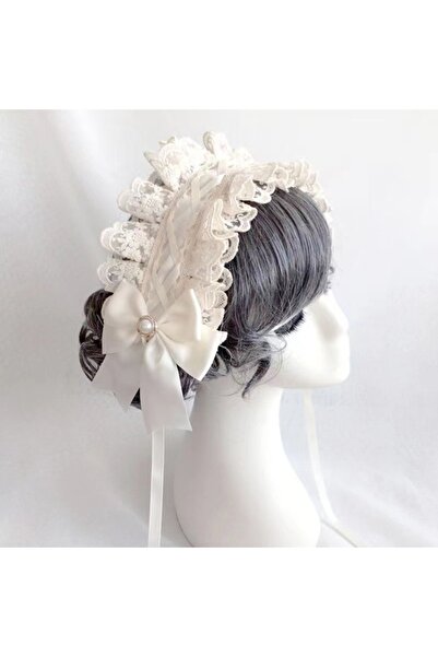 Choice5 طوق رأس أبيض لطيف من دانتيل للنساء، بتصميم قوطي لوليتا، مناسب لأزياء ...