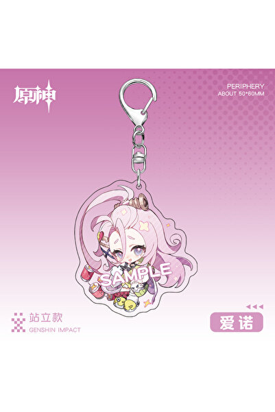 Choice سلسلة مفاتيح أكريليك لشخصيات لعبة Genshin Impact، بطول 6 سم تقريبًا، ت...