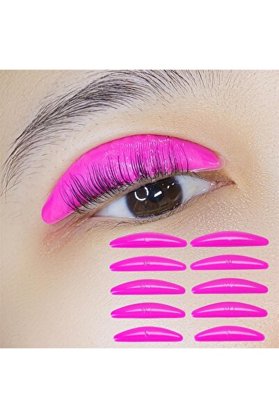 Choice Rose Red Permania Korean Lash Lift Pads 5 Sizes Strong Hold Glueless L...