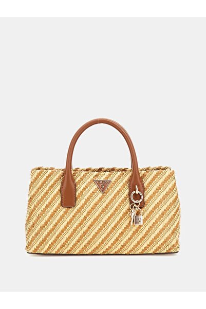 Guess حقيبة يد سيمونا المصنوعة من الرافيا