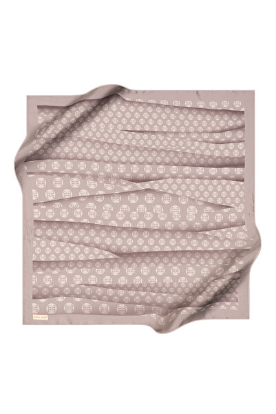 Pierre Cardin Silver 90X90 Silk Crepe Satin Scarf