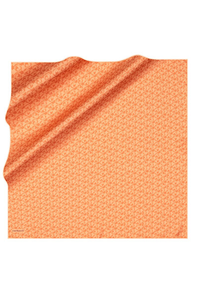 Cacharel Orange 90X90 Silk Twill Scarf
