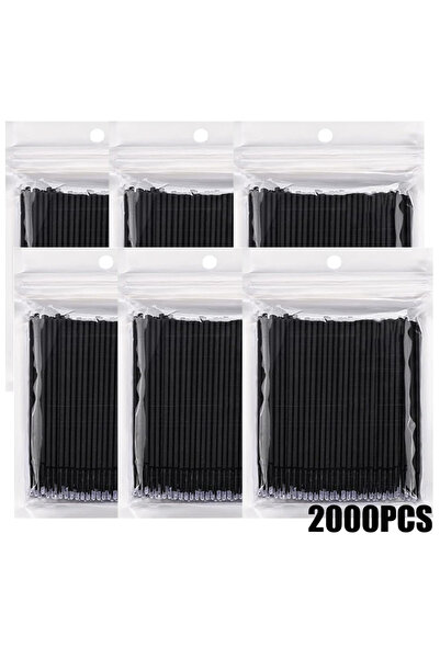 Choice12 2000pcs Black 300/2000pcs Cotton Swabs MicroBrush Eyelash Extension ...