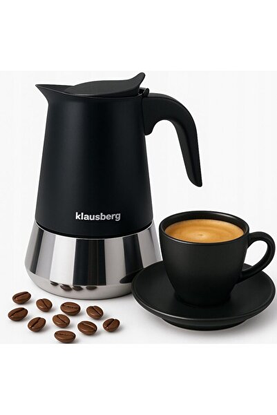 Klausberg Coffee machine, espresso machine, made of stainless steel, 4 cups, ...