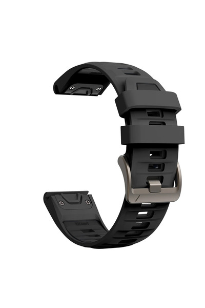 Choice45 سوار ساعة QuickFit أسود فحمي مقاس 26 مم لساعات Fenix8 (47 مم، 51 مم،...