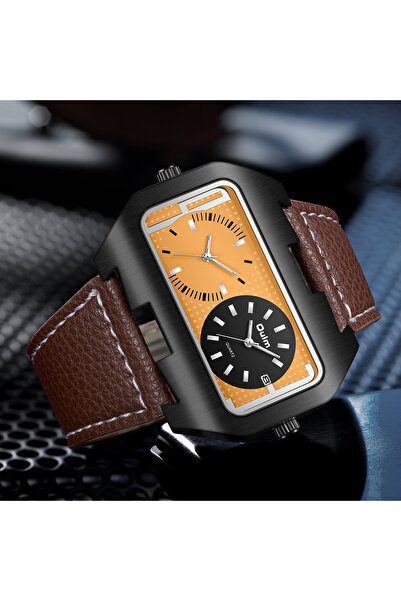 Choice ساعة براون أولم الجديدة العصرية للرجال، مزودة بإضاءة ليلية ووظيفة تقوي...