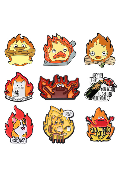 Choice26 ZY518-9 دبابيس مينا لشخصيات كرتونية أنمي، من 4 إلى 19 قطعة/مجموعة، د...