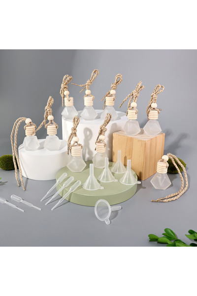 Choice Glass 6ml MULTI 10 Pcs Car Air Freshener Bottle Empty Glass Frosted Bo...