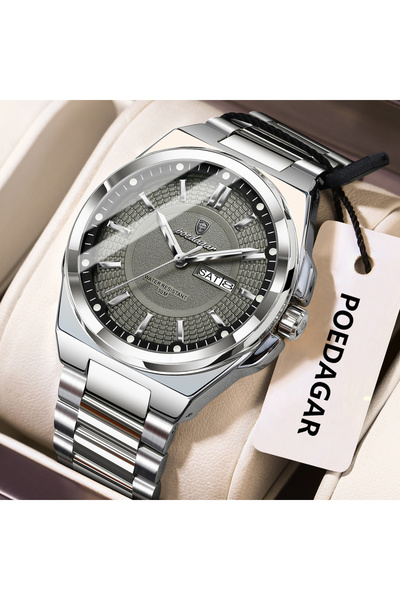 Choice 896 Silver Grey Fashion Classic Men Wristwatches Stainless Steel Water...