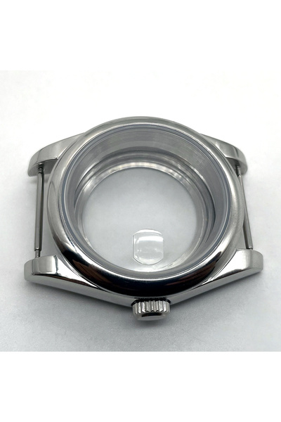 Choice6 علبة ساعة نيتون فضية اللون، مقاس 36 مم/39 مم، مصنوعة من الفولاذ المقا...