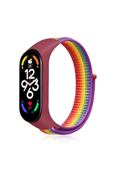 Choice79 سوار معصم رياضي Mi Band 7 Pride Edition 27 مصنوع من النايلون، متوافق...